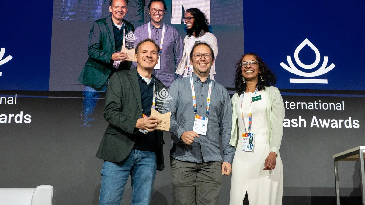 Accepting the award at the International Splash Awards 2025 in Vienna