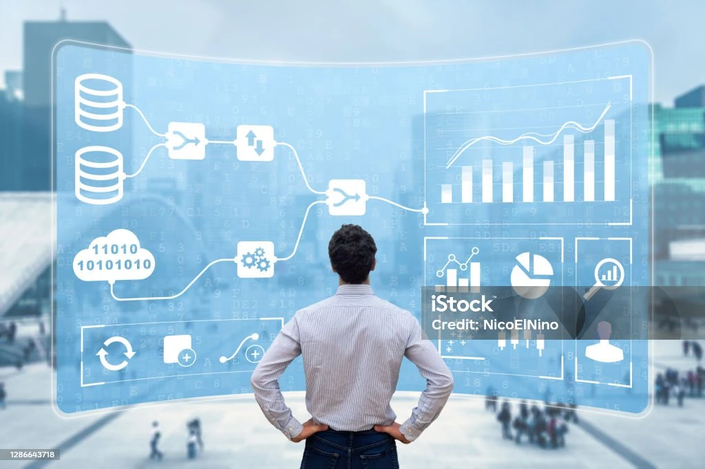© iStock.com/NicoElNino
Quelle: https://www.istockphoto.com/de/foto/gm1286643718 Business analytics and data management dashboard with KPI visualizations